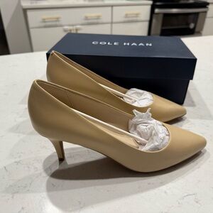 NWT Cole Haan Harlow Pump Nude Leather Size 7.5